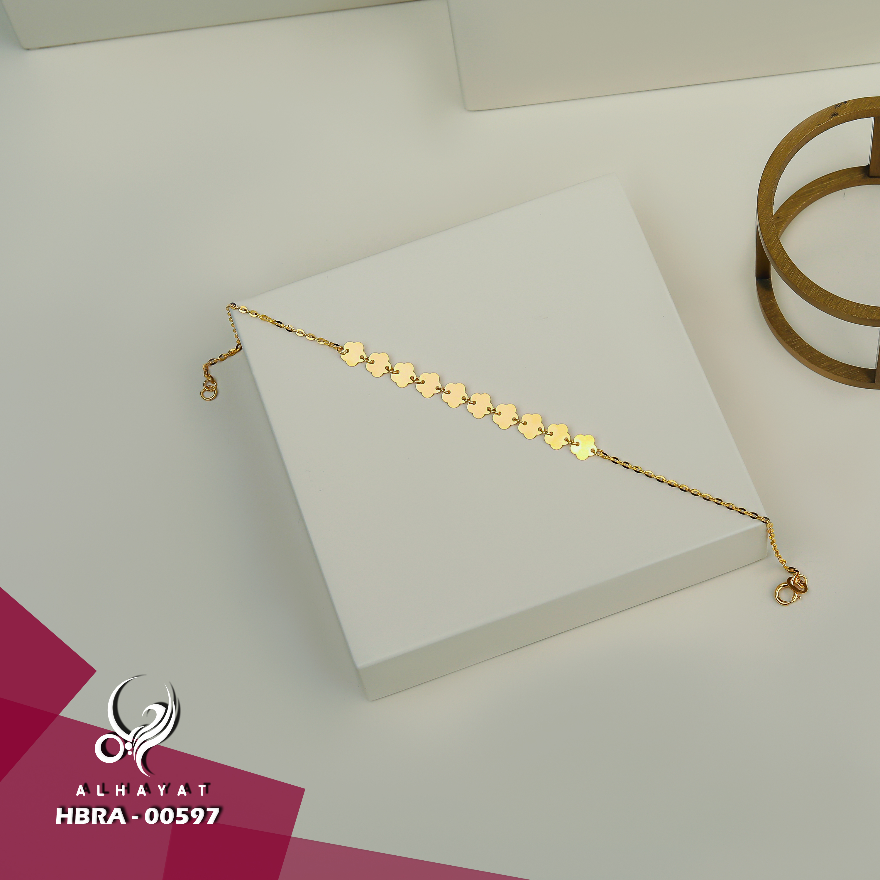 21 karat gold bracelet, Turkish made - (H-0689)